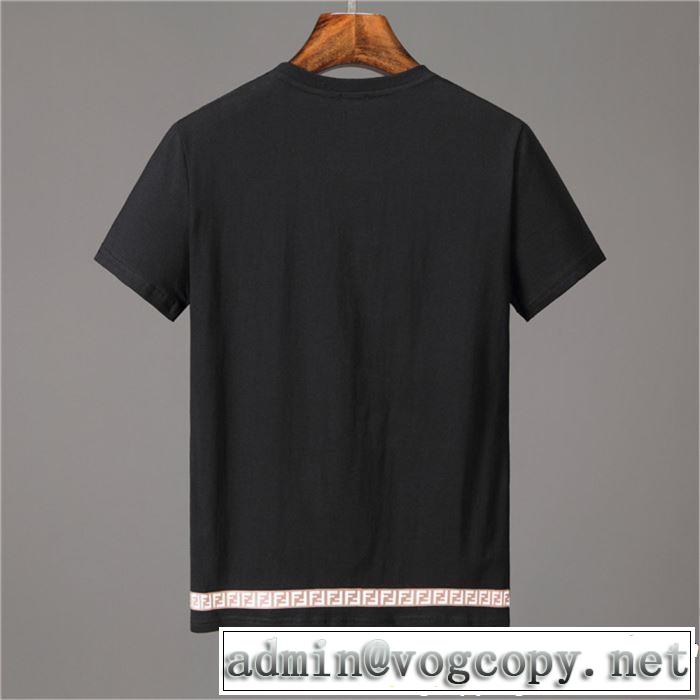 2色可選 半袖Tシャツ 今年春夏ファション流行り 2019春夏人気トレンドアイテム FENDI フェンディ