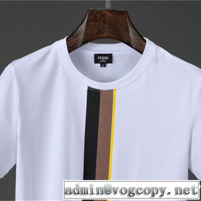 2色可選 半袖Tシャツ 今年春夏ファション流行り 2019春夏人気トレンドアイテム FENDI フェンディ