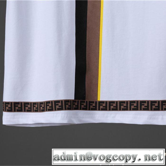 2色可選 半袖Tシャツ 今年春夏ファション流行り 2019春夏人気トレンドアイテム FENDI フェンディ