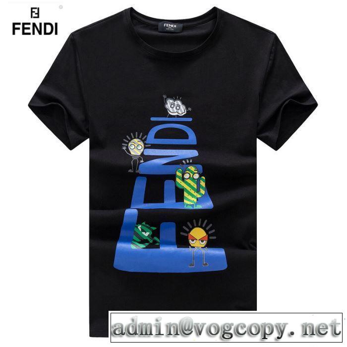 今流行のストリート上品 FENDI フェンディ 半袖Tシャツ 4色可選 2019春夏トレンドアイテム