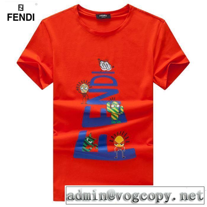 今流行のストリート上品 FENDI フェンディ 半袖Tシャツ 4色可選 2019春夏トレンドアイテム