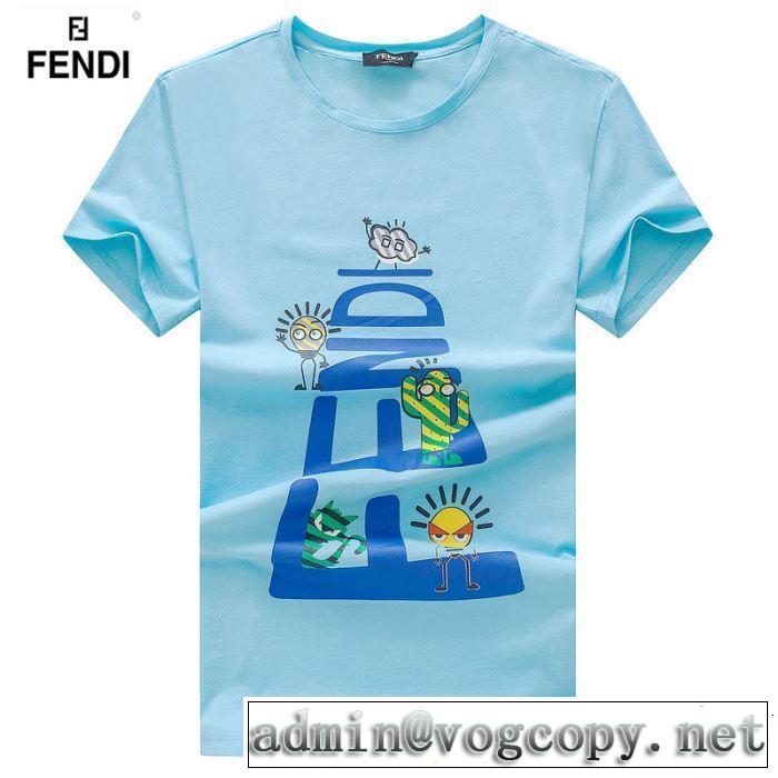 今流行のストリート上品 FENDI フェンディ 半袖Tシャツ 4色可選 2019春夏トレンドアイテム