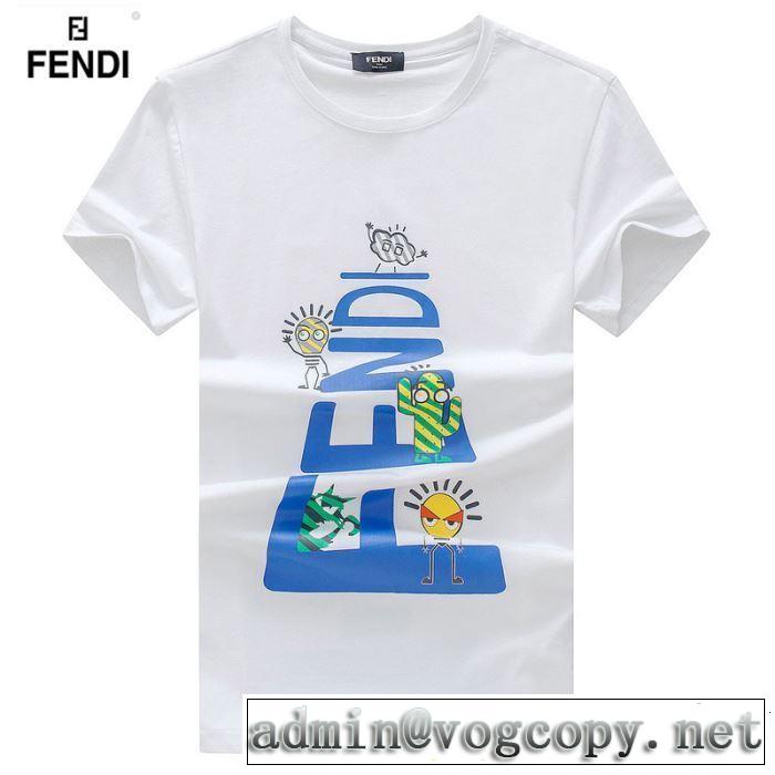 今流行のストリート上品 FENDI フェンディ 半袖Tシャツ 4色可選 2019春夏トレンドアイテム