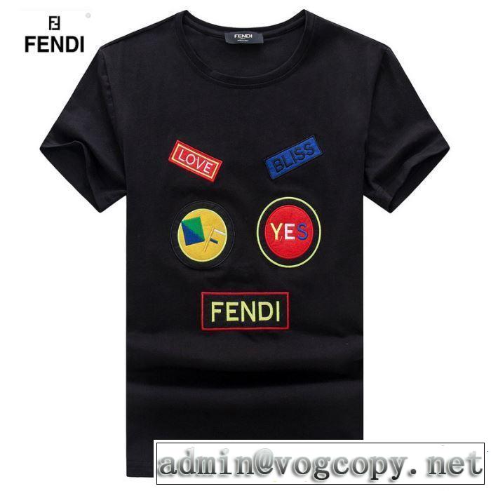 2019春夏のトレンド新商品 半袖Tシャツ 3色可選 FENDI フェンディ爽やかカジュアル人気