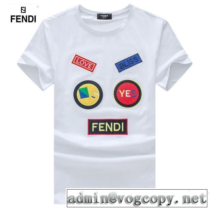 2019春夏のトレンド新商品 半袖Tシャツ 3色可選 FENDI フェンディ爽やかカジュアル人気