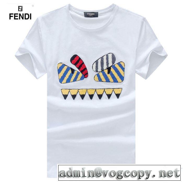 FENDI フェンディ 半袖Tシャツ 2色可選 季節をまたい新作アイテム 2019SSのトレンド商品