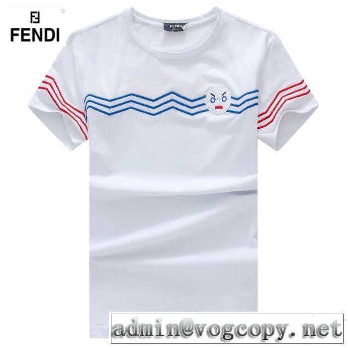 特に夏は人気アイテム FENDI フェンディ 半袖Tシャツ 3色可選 【2019年】夏のファッション