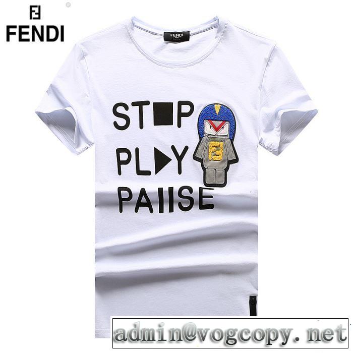 2019春夏の大注目トレンド 今から夏まで活躍する FENDI フェンディ 半袖Tシャツ 3色可選