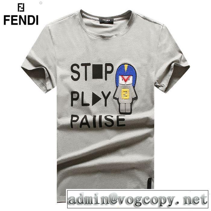 2019春夏の大注目トレンド 今から夏まで活躍する FENDI フェンディ 半袖Tシャツ 3色可選