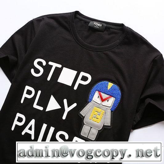 2019春夏の大注目トレンド 今から夏まで活躍する FENDI フェンディ 半袖Tシャツ 3色可選