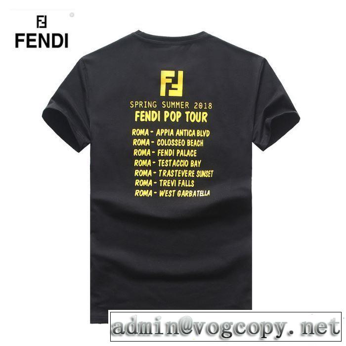 オシャレ印象で人気の高い FENDI フェンディ 半袖Tシャツ 3色可選 2019春夏は人気定番