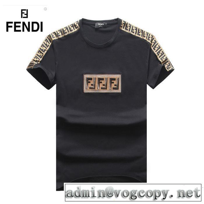 今年春夏ファション流行り 2019年春夏のトレンドアイテム FENDI フェンディ 半袖Tシャツ 4色可選