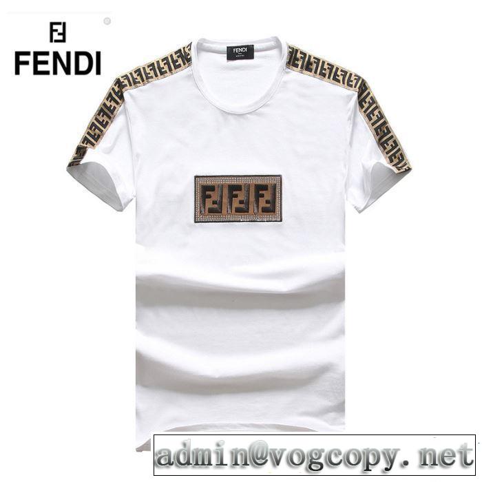 今年春夏ファション流行り 2019年春夏のトレンドアイテム FENDI フェンディ 半袖Tシャツ 4色可選