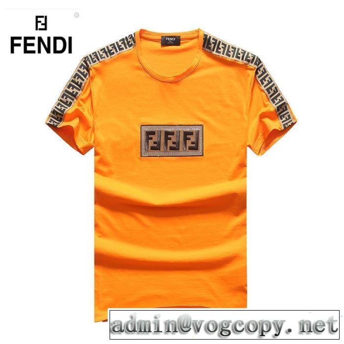 今年春夏ファション流行り 2019年春夏のトレンドアイテム FENDI フェンディ 半袖Tシャツ 4色可選