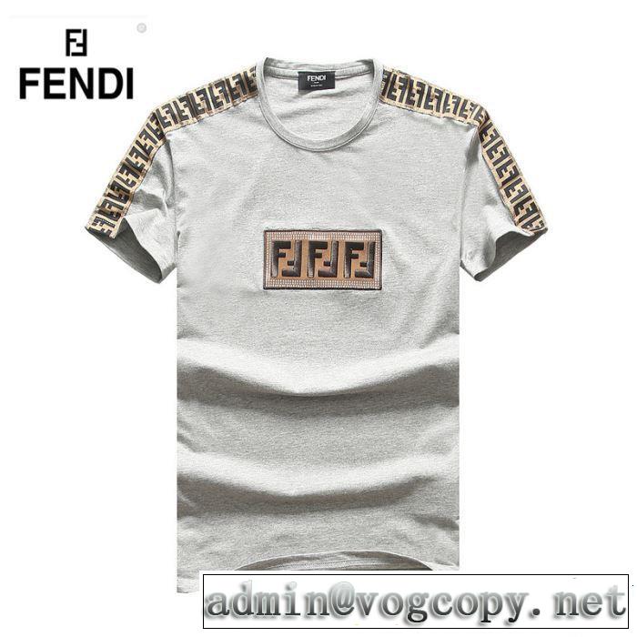 今年春夏ファション流行り 2019年春夏のトレンドアイテム FENDI フェンディ 半袖Tシャツ 4色可選