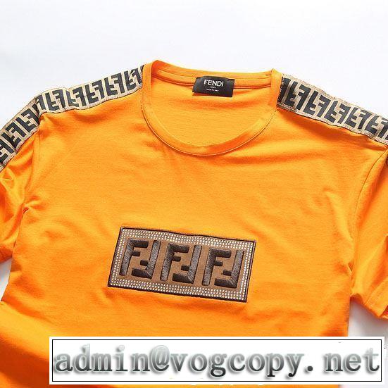 今年春夏ファション流行り 2019年春夏のトレンドアイテム FENDI フェンディ 半袖Tシャツ 4色可選