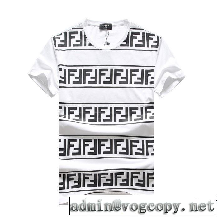 クラシカルな雰囲気 2019年の夏のマスト 春夏らしい華やか FENDI フェンディ 半袖Tシャツ 4色可選