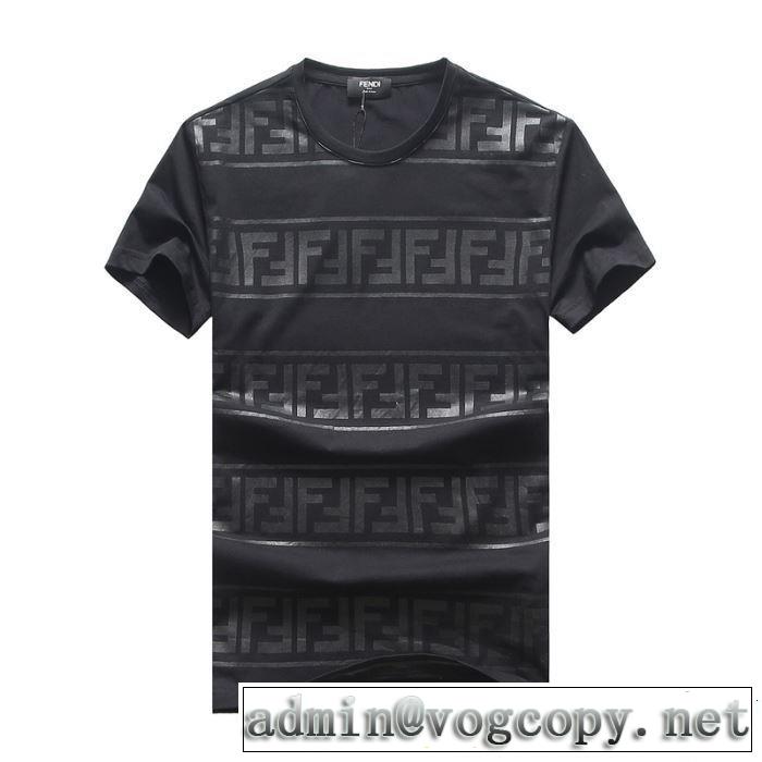 クラシカルな雰囲気 2019年の夏のマスト 春夏らしい華やか FENDI フェンディ 半袖Tシャツ 4色可選
