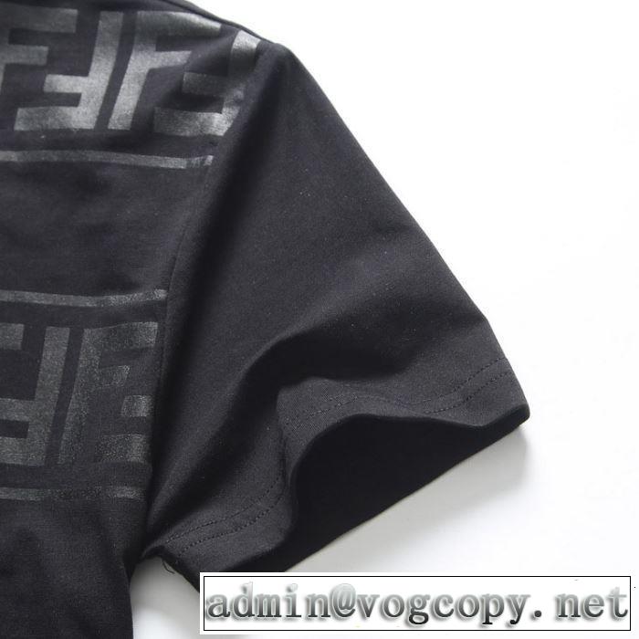 クラシカルな雰囲気 2019年の夏のマスト 春夏らしい華やか FENDI フェンディ 半袖Tシャツ 4色可選