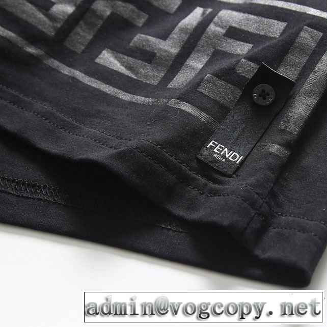 クラシカルな雰囲気 2019年の夏のマスト 春夏らしい華やか FENDI フェンディ 半袖Tシャツ 4色可選