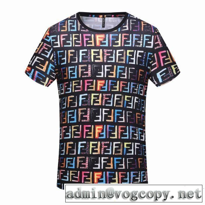 2019SSのトレンド商品 着るだけで上品なスタイル 魅力的なカラー使い  FENDI フェンディ 半袖Tシャツ