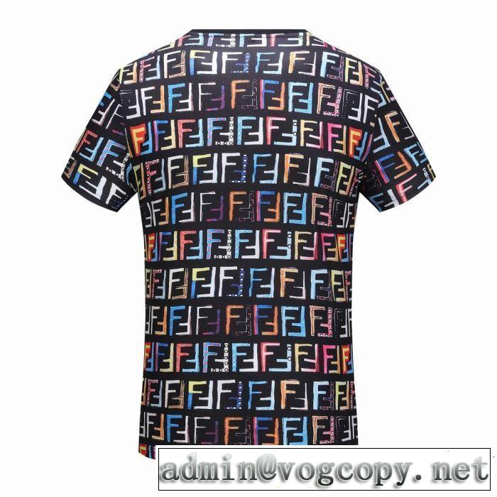 2019SSのトレンド商品 着るだけで上品なスタイル 魅力的なカラー使い  FENDI フェンディ 半袖Tシャツ