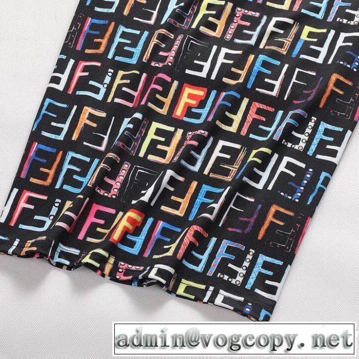 2019SSのトレンド商品 着るだけで上品なスタイル 魅力的なカラー使い  FENDI フェンディ 半袖Tシャツ