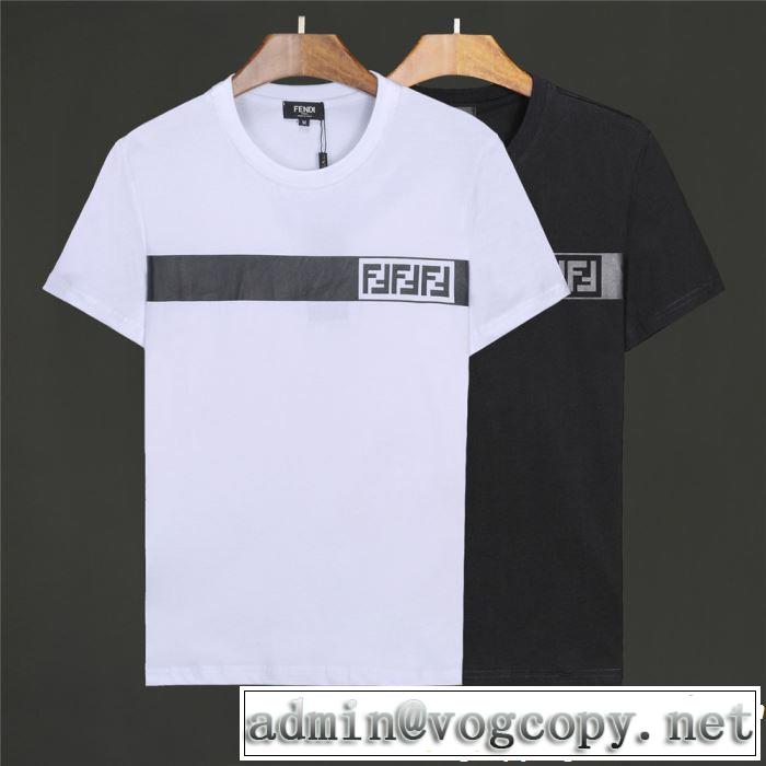 春色の最旬の人気アイテム 2019春夏も引き続きトレンド FENDI フェンディ 半袖Tシャツ 2色可選