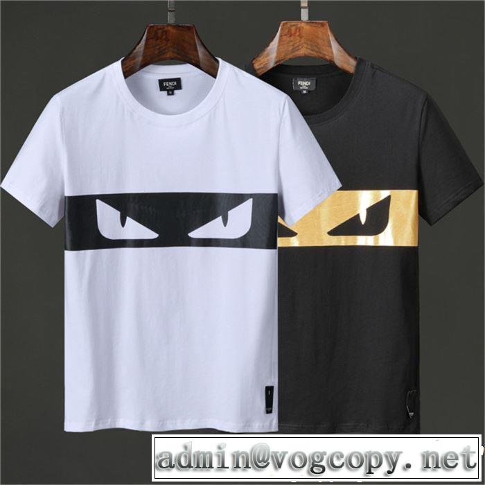 2019夏色っぽさ FENDI フェンディ 半袖Tシャツ 2色可選 夏の王道　適度な上品さ この夏は注目新作