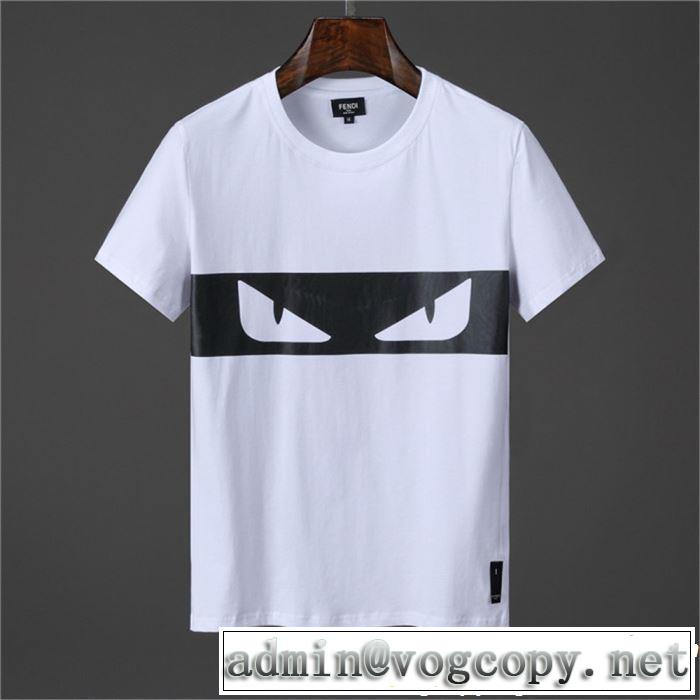 2019夏色っぽさ FENDI フェンディ 半袖Tシャツ 2色可選 夏の王道　適度な上品さ この夏は注目新作