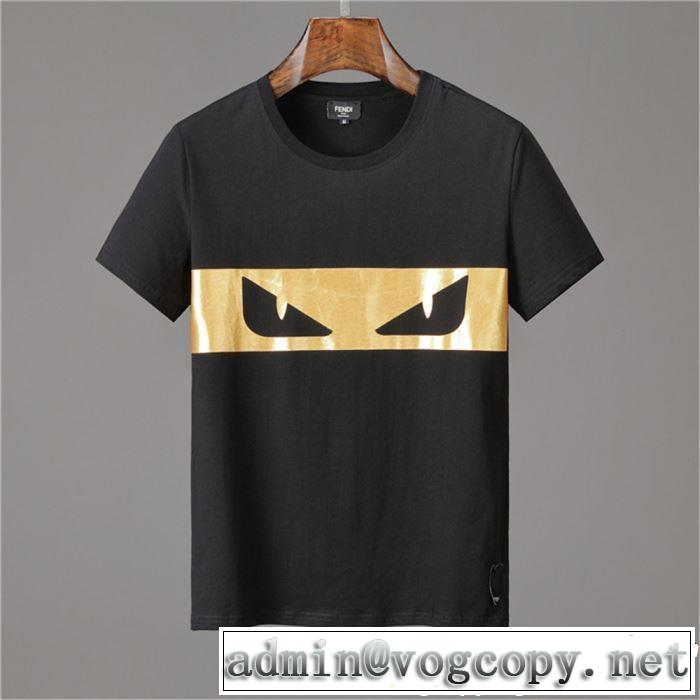 2019夏色っぽさ FENDI フェンディ 半袖Tシャツ 2色可選 夏の王道　適度な上品さ この夏は注目新作