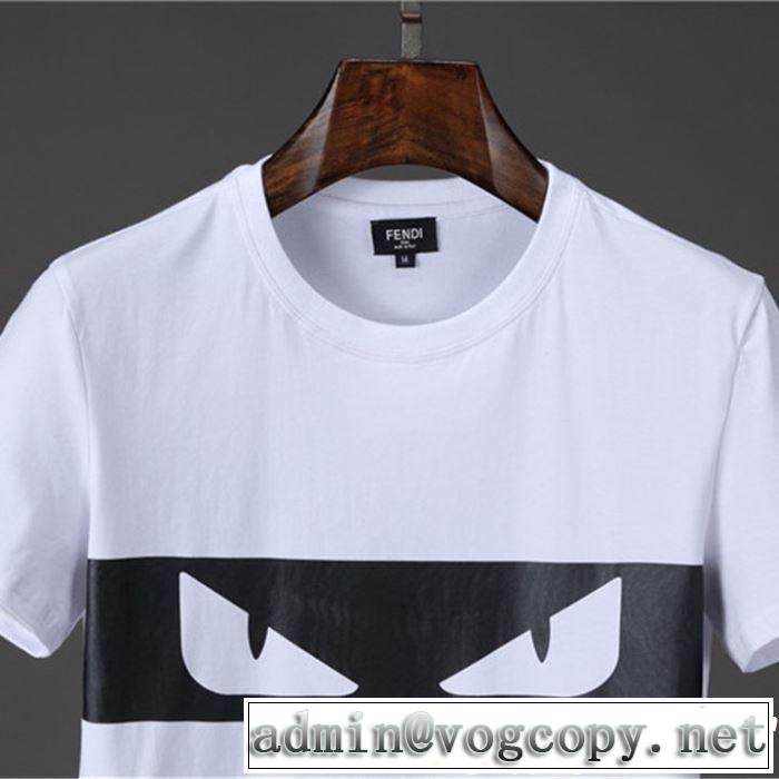2019夏色っぽさ FENDI フェンディ 半袖Tシャツ 2色可選 夏の王道　適度な上品さ この夏は注目新作