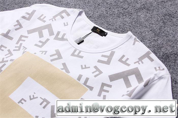 夏大人気のアイテム 2019年の春夏に着たい 大人の余裕が漂う FENDI フェンディ 半袖Tシャツ 3色可選