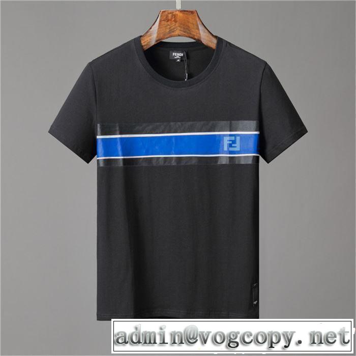 素敵カジュアルの春夏コレクション 2019年春夏シーズンの人気 FENDI フェンディ 半袖Tシャツ 3色可選