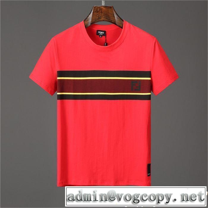 素敵カジュアルの春夏コレクション 2019年春夏シーズンの人気 FENDI フェンディ 半袖Tシャツ 3色可選
