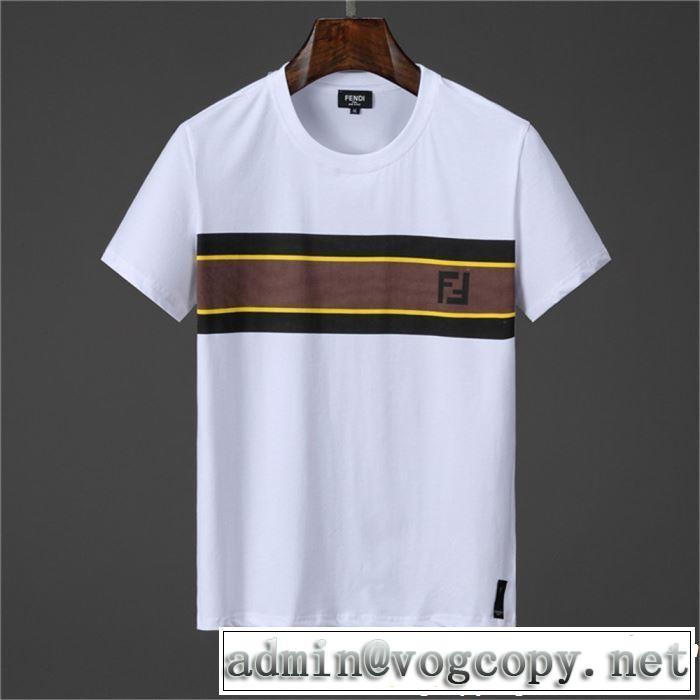 素敵カジュアルの春夏コレクション 2019年春夏シーズンの人気 FENDI フェンディ 半袖Tシャツ 3色可選