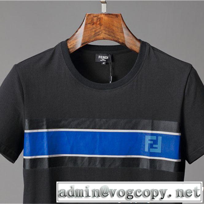 素敵カジュアルの春夏コレクション 2019年春夏シーズンの人気 FENDI フェンディ 半袖Tシャツ 3色可選