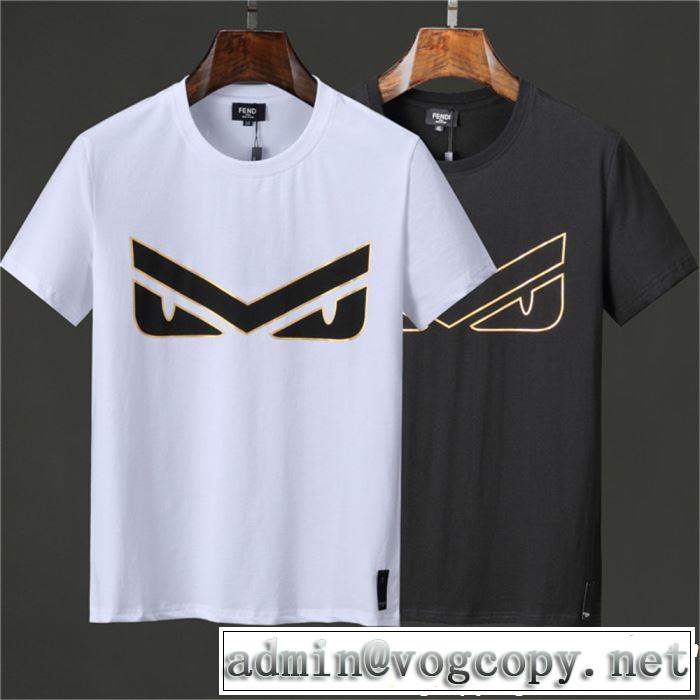 キレイめ感が強い FENDI フェンディ 半袖Tシャツ 2色可選 2019年夏の一押しファッションアイテム