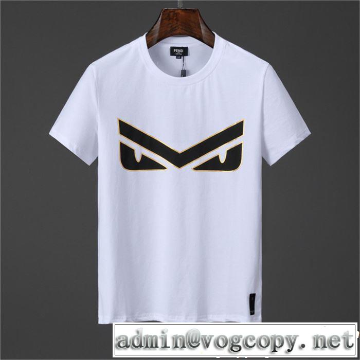 キレイめ感が強い FENDI フェンディ 半袖Tシャツ 2色可選 2019年夏の一押しファッションアイテム
