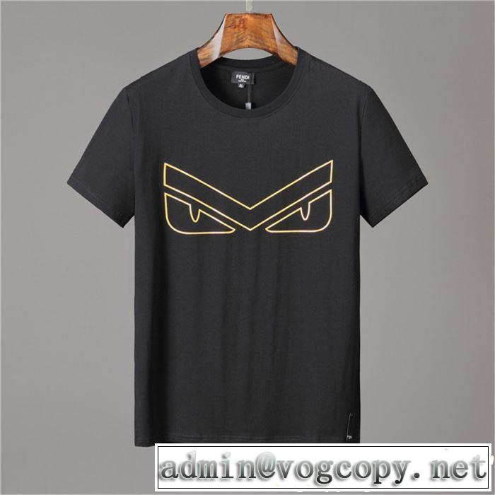 キレイめ感が強い FENDI フェンディ 半袖Tシャツ 2色可選 2019年夏の一押しファッションアイテム