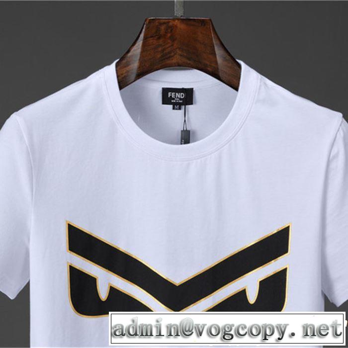 キレイめ感が強い FENDI フェンディ 半袖Tシャツ 2色可選 2019年夏の一押しファッションアイテム