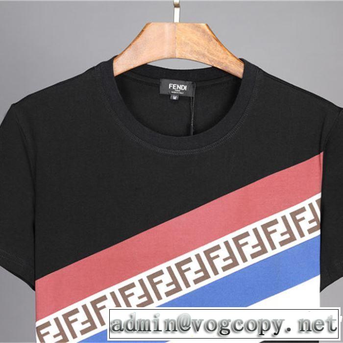 半袖Tシャツ 2色可選 おしゃれな夏ファッション2019 素敵カジュアル春夏新品 FENDI フェンディ