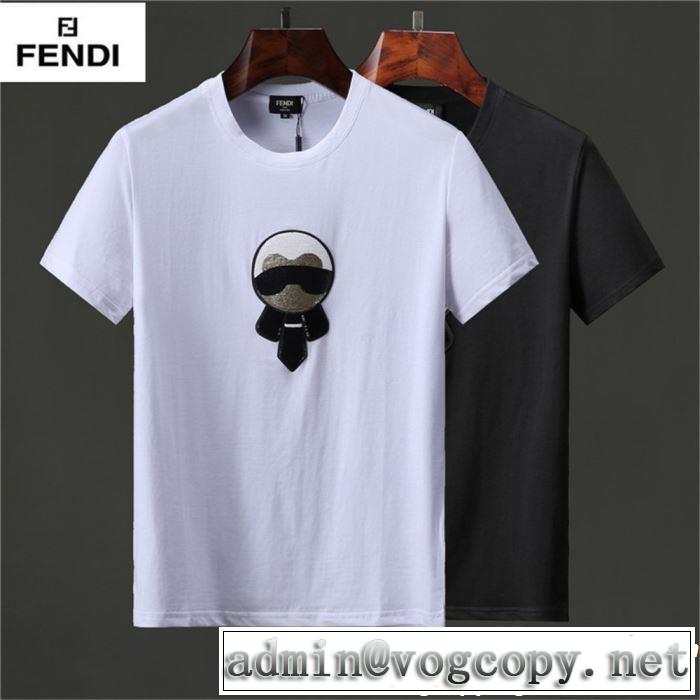 2019春夏トレンドアイテム FENDI フェンディ 半袖Tシャツ 2色可選 一押し注目ブランドファション