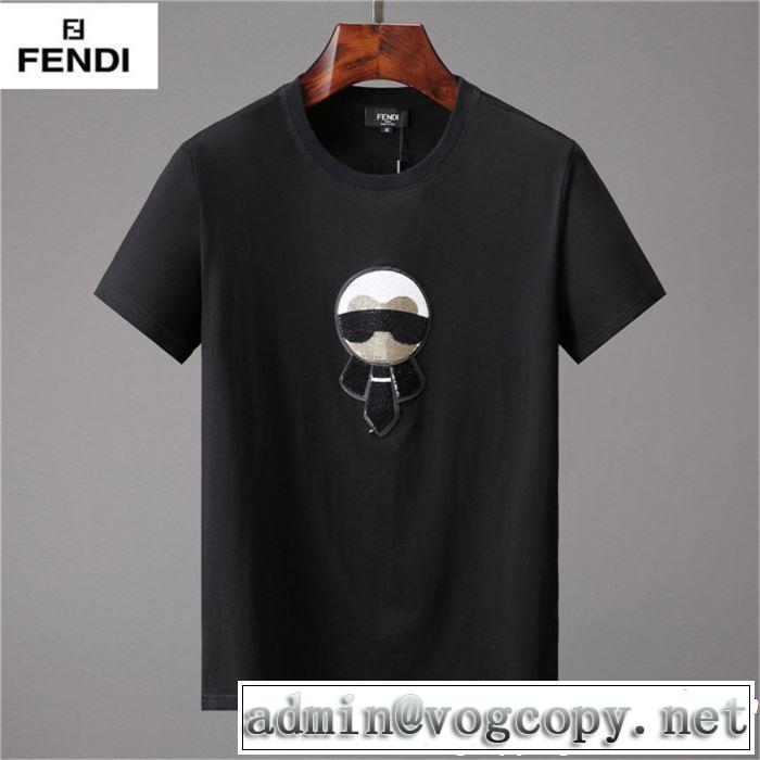 2019春夏トレンドアイテム FENDI フェンディ 半袖Tシャツ 2色可選 一押し注目ブランドファション