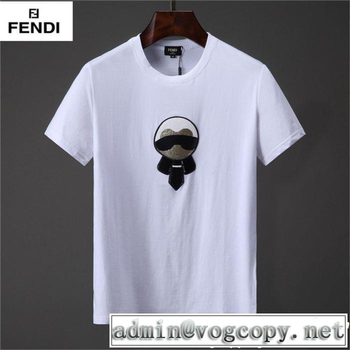 2019春夏トレンドアイテム FENDI フェンディ 半袖Tシャツ 2色可選 一押し注目ブランドファション