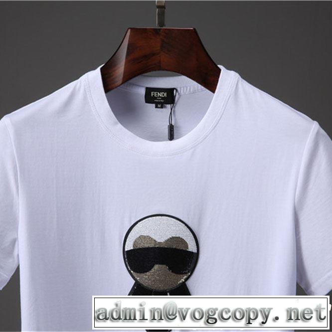 2019春夏トレンドアイテム FENDI フェンディ 半袖Tシャツ 2色可選 一押し注目ブランドファション