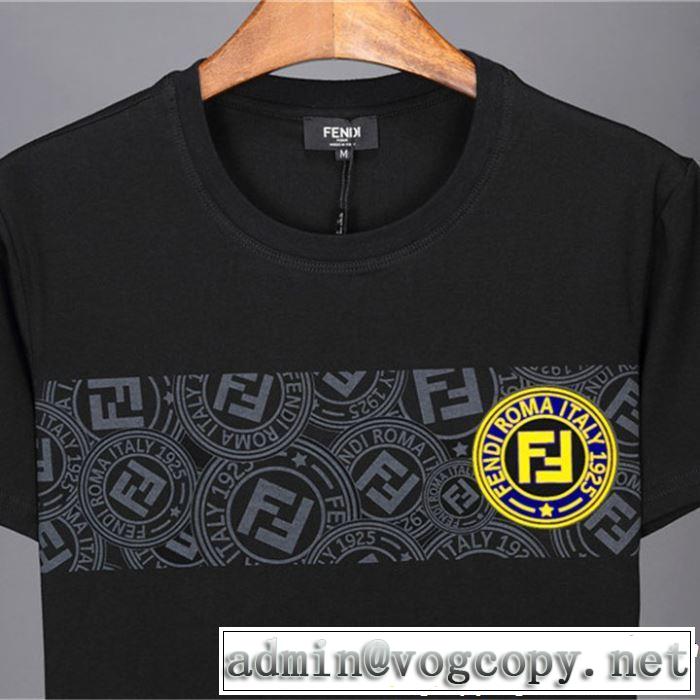 FENDI フェンディ 半袖Tシャツ 2色可選 定番のスタイル春夏限定 2019春夏も引き続き人気セール