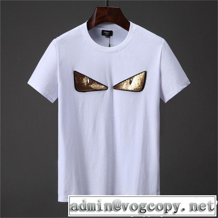新作コレクションを見る 大人カジュアル夏ファッション2019 FENDI フェンディ 半袖Tシャツ 2色可選