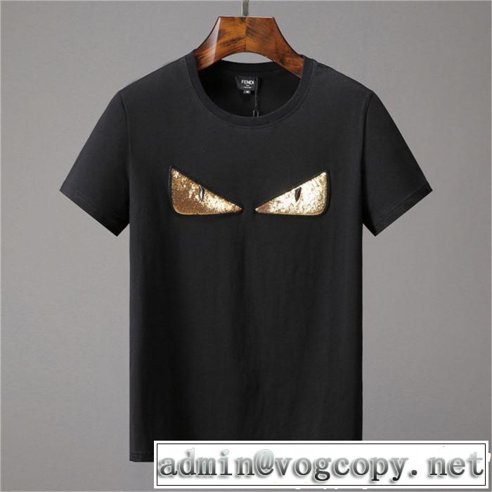 新作コレクションを見る 大人カジュアル夏ファッション2019 FENDI フェンディ 半袖Tシャツ 2色可選