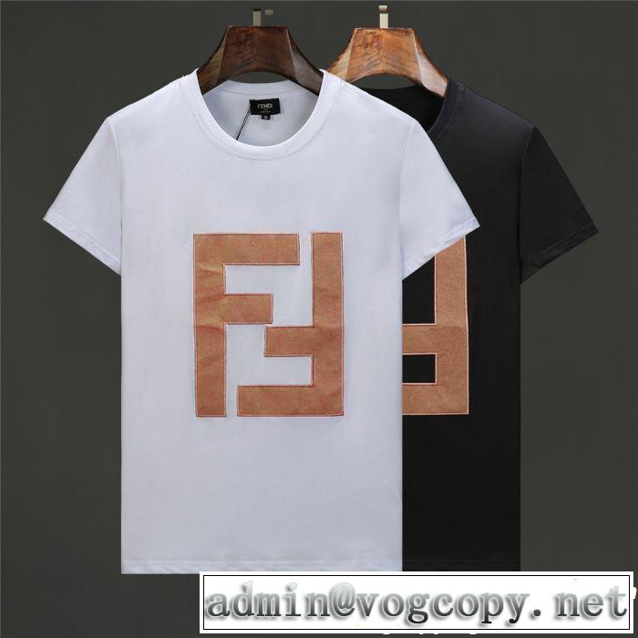 オシャレ印象で人気の高い FENDI フェンディ 半袖Tシャツ 2色可選 2019春夏人気トレンドアイテム
